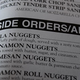 The nugget menu at Pizza Villa. (Photo: Linze Rice)